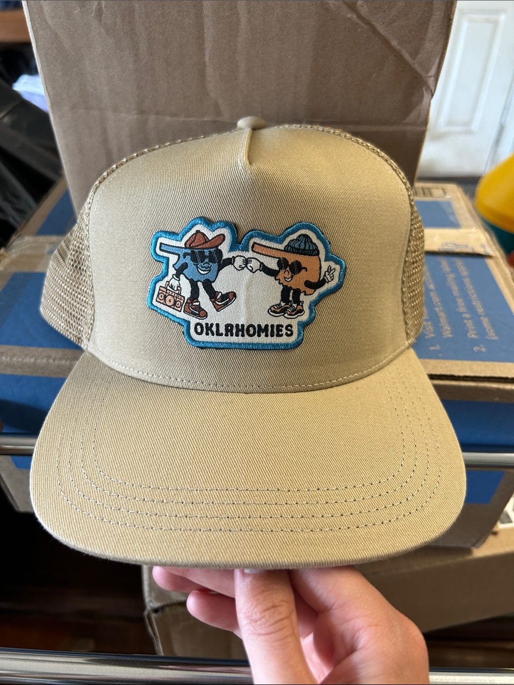 Tan Kids Trucker Hat